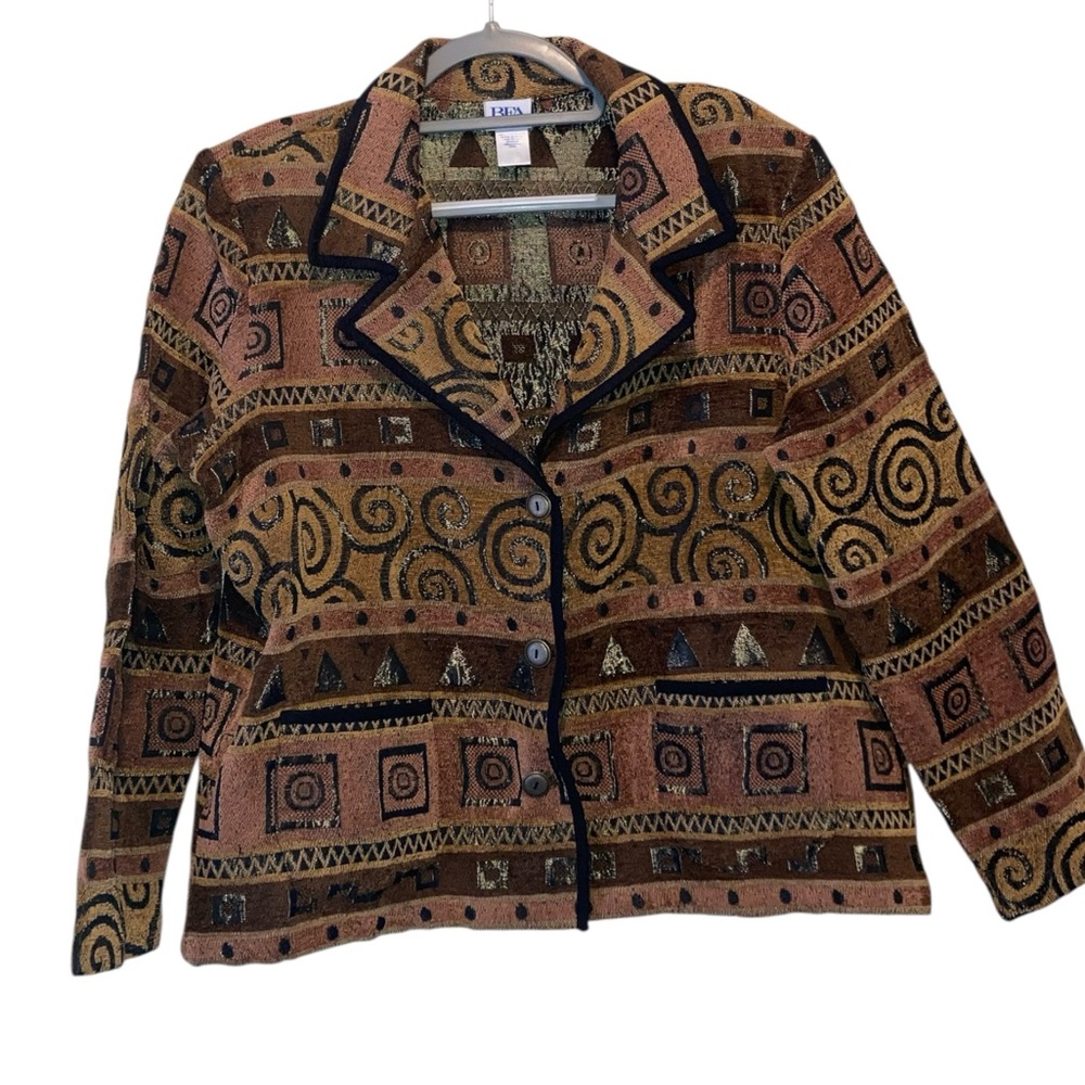 BFA tapestry XL button down jacket